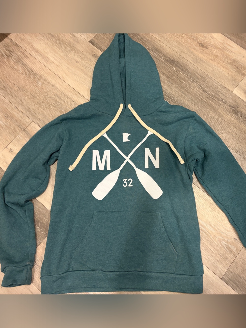 MN Teal Graphic Hoodie with Oar Design